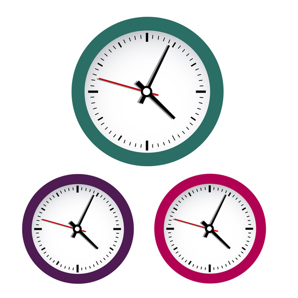 colored clocks - Vektor, kép