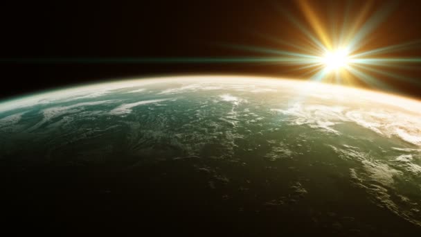 Hermosa vista del planeta desde el espacio. Animación 3D realista. Lazo sin costura
. - Metraje, vídeo