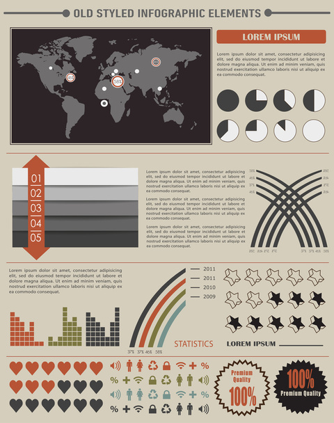 Modern elements of info graphics - Vector, Image