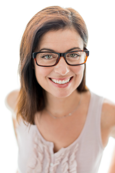 confident woman wearing stylish glasses - Фото, изображение