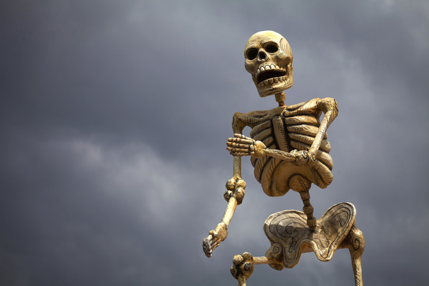 Skelette ist obligatorisches Attribut des traditionellen Tages der Toten - Foto, Bild