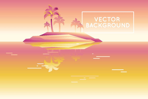 palm tree background, copy space  - Wektor, obraz