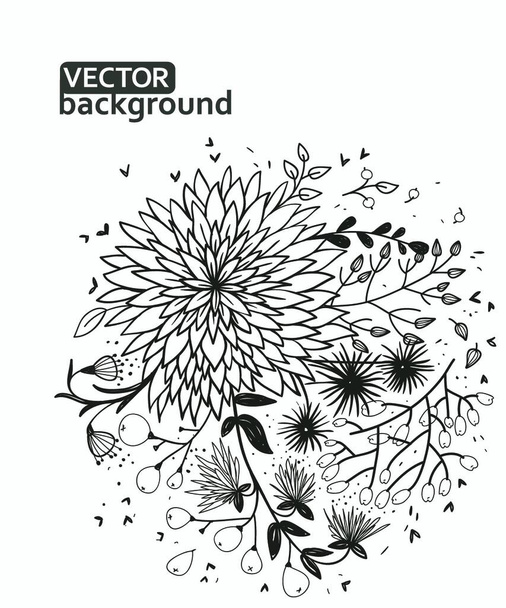 abstract vector  floral illustration - Вектор,изображение