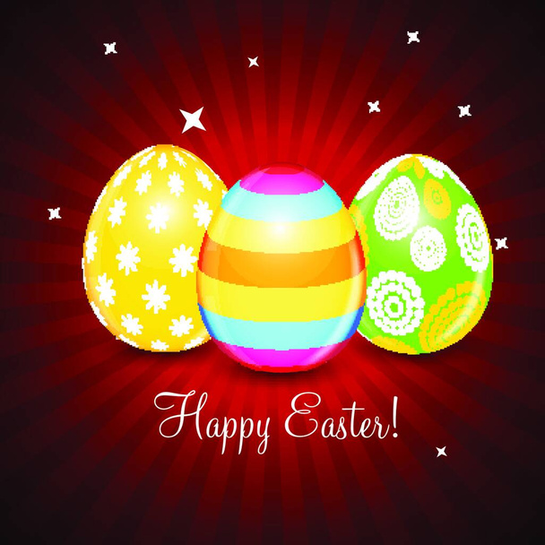 Beautiful Easter Egg Background Vector Illustration EPS10 - Vector, Image
