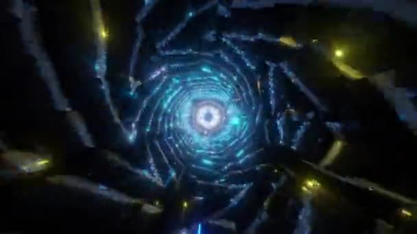 futuristische scifi tunnel 3d render animatie - Video