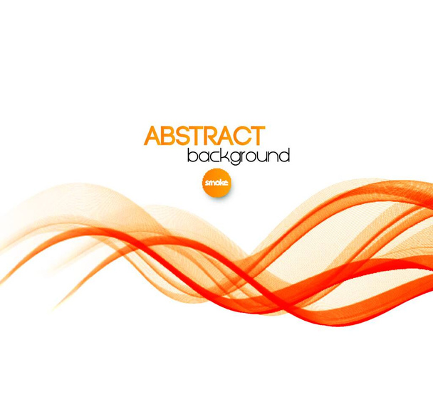 Vector Abstract orange curved smoky lines background. Brochure design. Abstract curved lines background. Template brochure design - Wektor, obraz