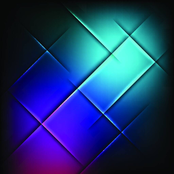 Creative glowing abstract background with intersecting lines and light effect. - Vector, afbeelding