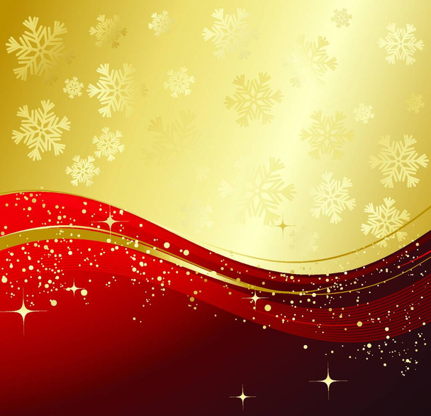 Winter abstract background. . Red winter abstract background. Christmas background with snowflakes. Vector. - Vettoriali, immagini