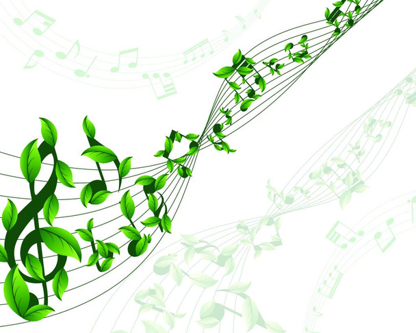Vector musical notes staff background for design use - Vecteur, image