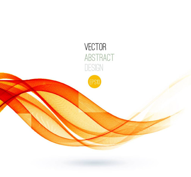 vector Orange background. Beautiful Orange lines. Waved Background. Vector Illustration - Vektör, Görsel