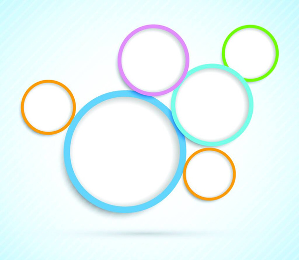 Bright background with colorful circles. Abstract illustration - ベクター画像