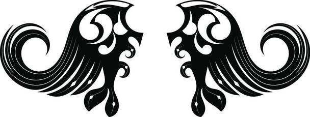 Graphic design Tribal tattoo wings - Vector, afbeelding