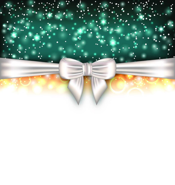 Illustration Glowing Luxury Background with Bow Ribbon, Copy Space for Your Text - Vector - Vector, afbeelding