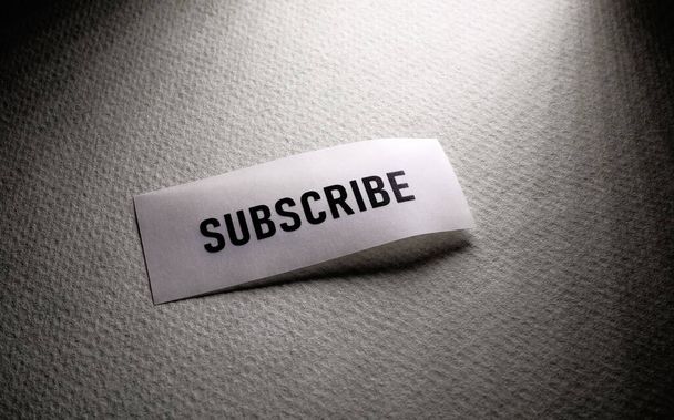 Close up of a subscribe label - Photo, Image