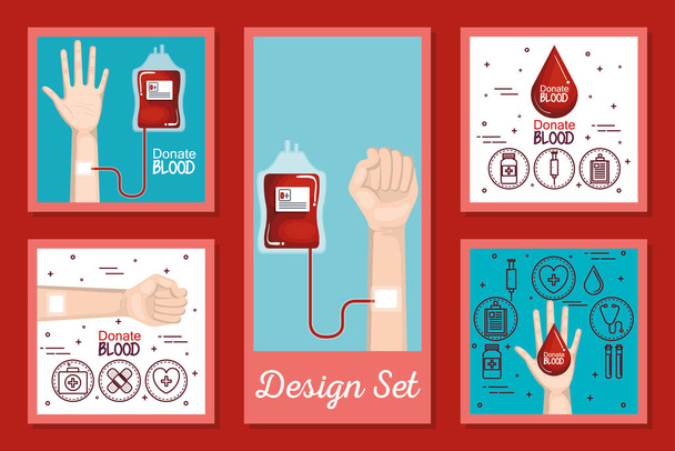 献血アイコンのデザインは - ベクター画像