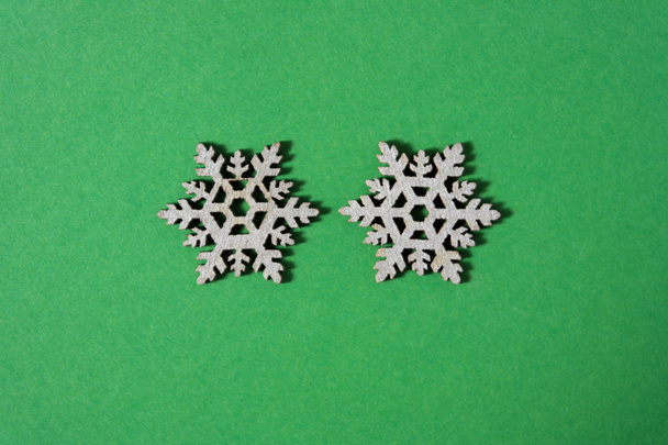 Christmas snowflake background - Foto, afbeelding