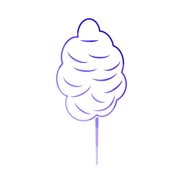 Cotton candy icon. Flat color design. Vector illustration. - Vector, Image