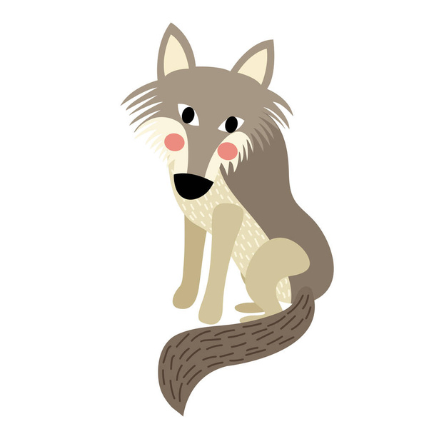 Вовк тварин мультфільм персонаж Векторні ілюстрації
 - Вектор, зображення