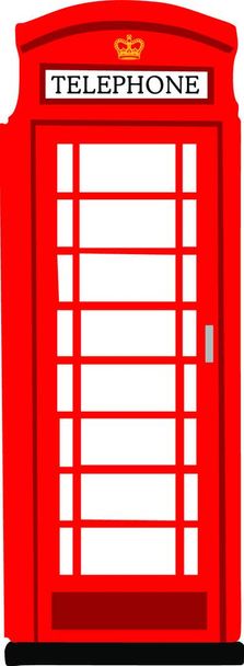 Red British phonebooth national symbol of UK - Wektor, obraz