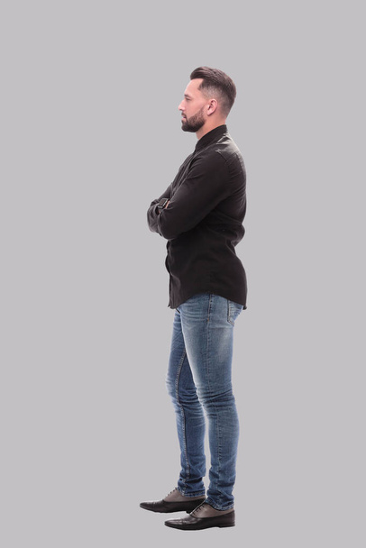 side view. modern young man in jeans - Photo, image