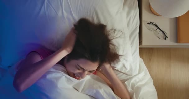asian woman has insomnia - Кадры, видео