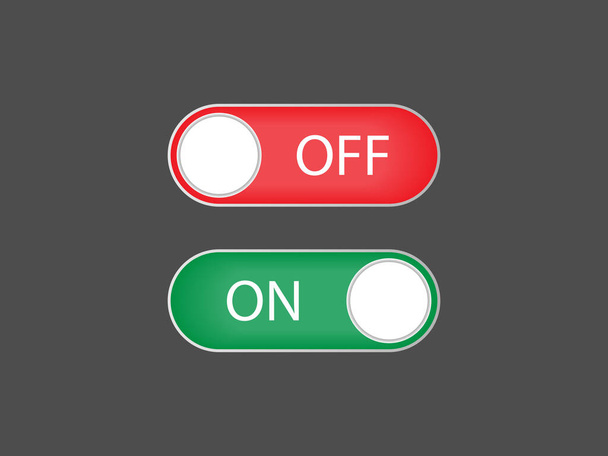 Off, on, toggle icon. Vector illustration, flat design. - Vector, imagen