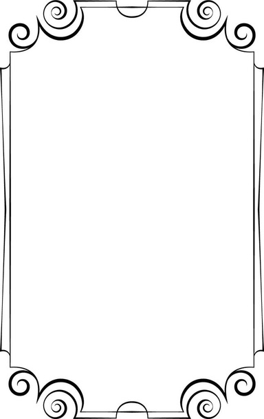 Elegant vector vertical frame on a white background - Vector, imagen