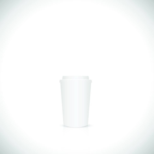 Illustration of a paper coffee cup isolated on a white background. - Vector, Image