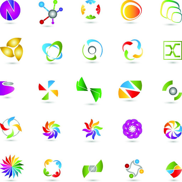 set of abstract icons for business, corporate and technology - ベクター画像