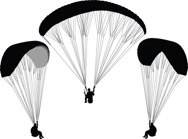 A paragliding - vektor - Vektor, kép