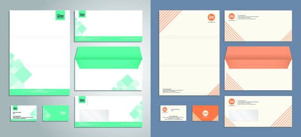 Modern stationery set pattern in vector format - Vector, afbeelding