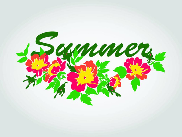 Vektorový kulatý rám izolovaný s letními květinami ve stylu vintage. Sezónní přání, pozvánky, svatební vinobraní květin. Vektor pozadí rámečku květin - Vektor, obrázek