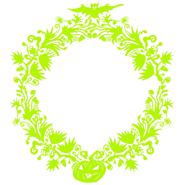 vector illustration of a floral frame - Вектор,изображение