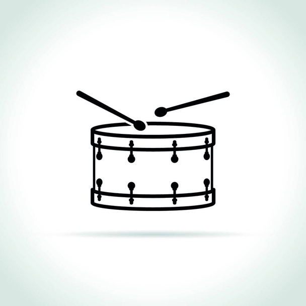 Illustration of drum icon on white background - Vector, afbeelding