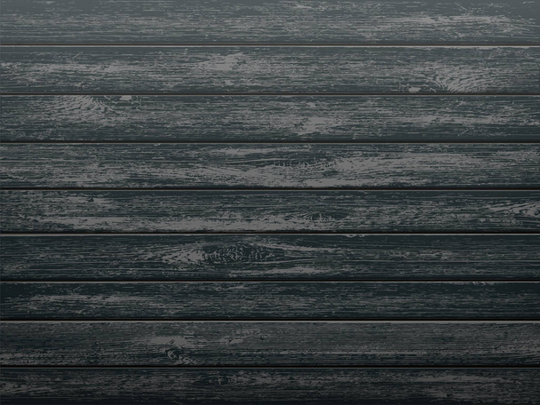 Schwarzer Holz strukturierter Hintergrund. Küchentisch oder Schneidebrett-Vorlage. Vektorillustration. - Vektor, Bild