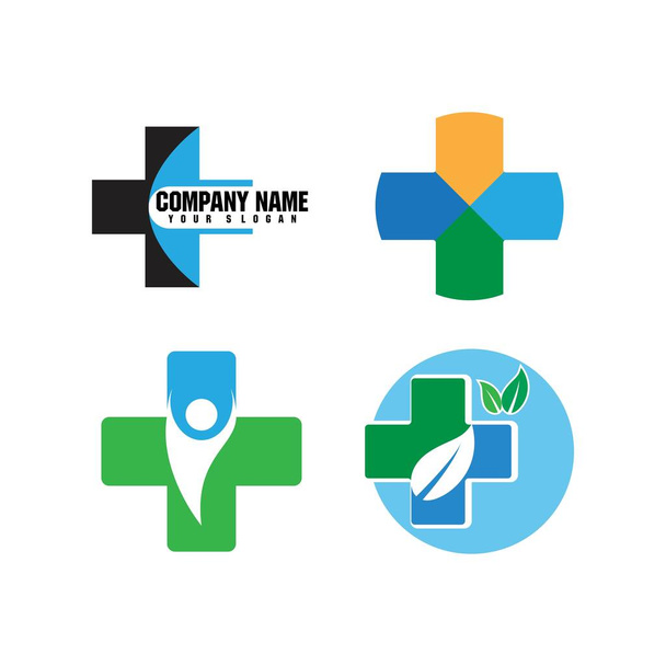 Design de ilustração de vetor de modelo de logotipo médico de saúde - Vetor, Imagem
