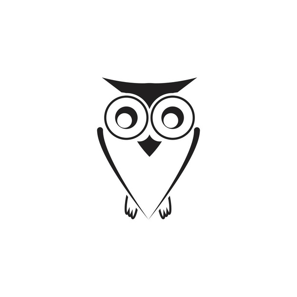 Baykuş logo vektör şablonu çizimi - Vektör, Görsel