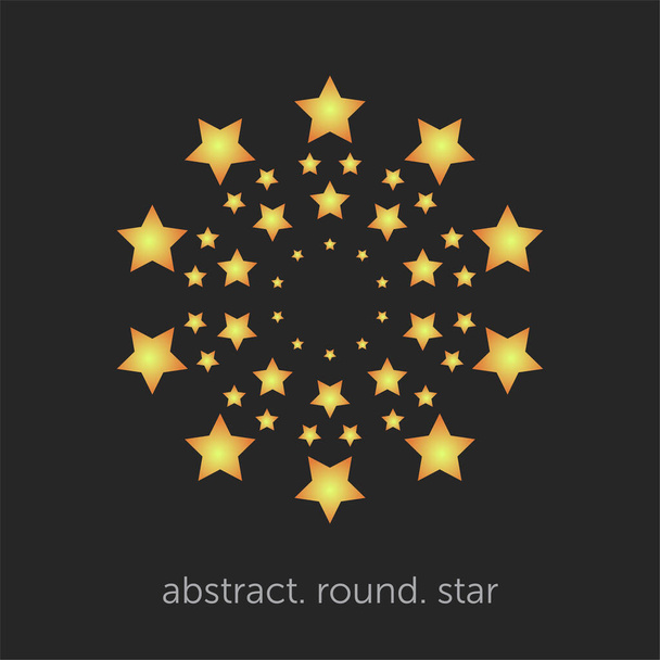 Abstract star round. Raiting star. Star in round - Vector, afbeelding