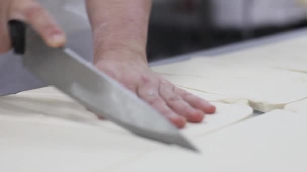 Dough for croissants. Preparation of croissants - Footage, Video