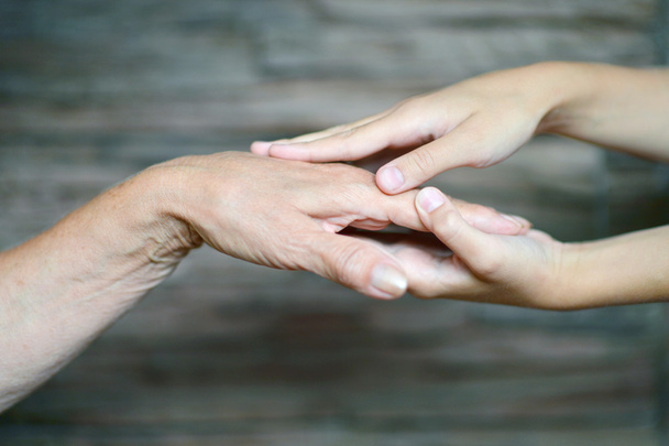 Closeup of hands together - Photo, Image