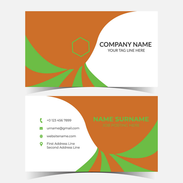 Creativo único limpio colorido tarjeta de visita plantilla de impresión listo para el negocio de la empresa
 - Vector, Imagen