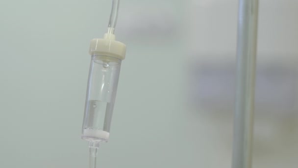the medicine is dripping in the infusion system - Video
