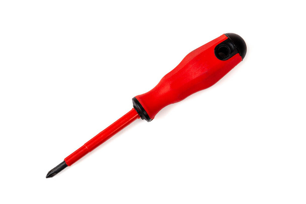 Electricity protectd screwdriver for use in your mockups. Insulated electrician tool for dealing with electrical tasks. - Photo, Image