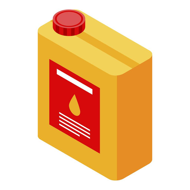 Oil canister icon, isometric style - Vetor, Imagem