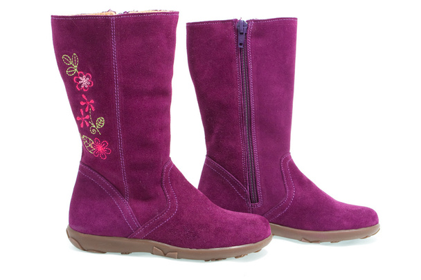 paarse vrouwelijke zeem laarzen - Foto, afbeelding