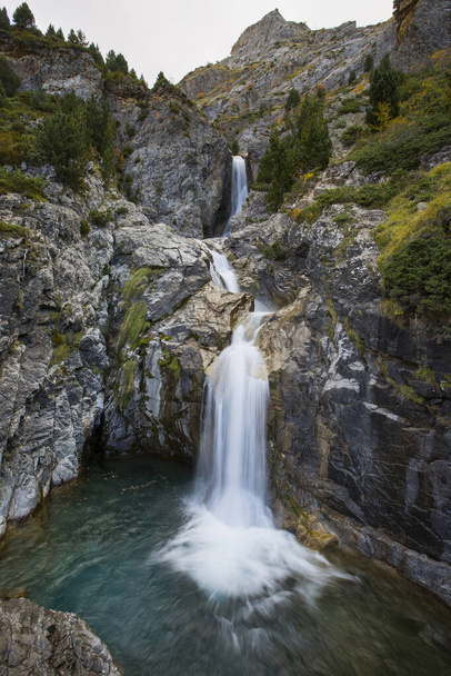Lalarri waterfalls in Ordesa and Monte Perdido National Park, Spain - Photo, Image
