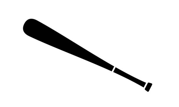 Піктограма бейсбольної фігури. Проста ілюстрація іконки бейсбольної кажана для веб-дизайну ізольовано на білому тлі
 - Вектор, зображення