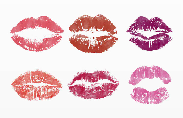 Variety of cute lips set - Вектор, зображення
