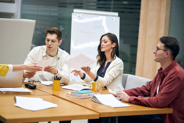 business people working with paperwork, brainstorming - Фото, зображення