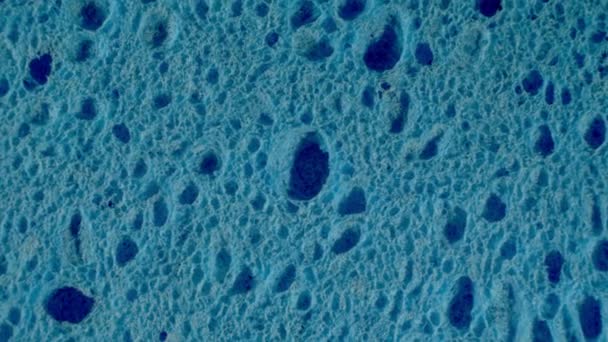 The movement of the texture of blue foam. - Footage, Video